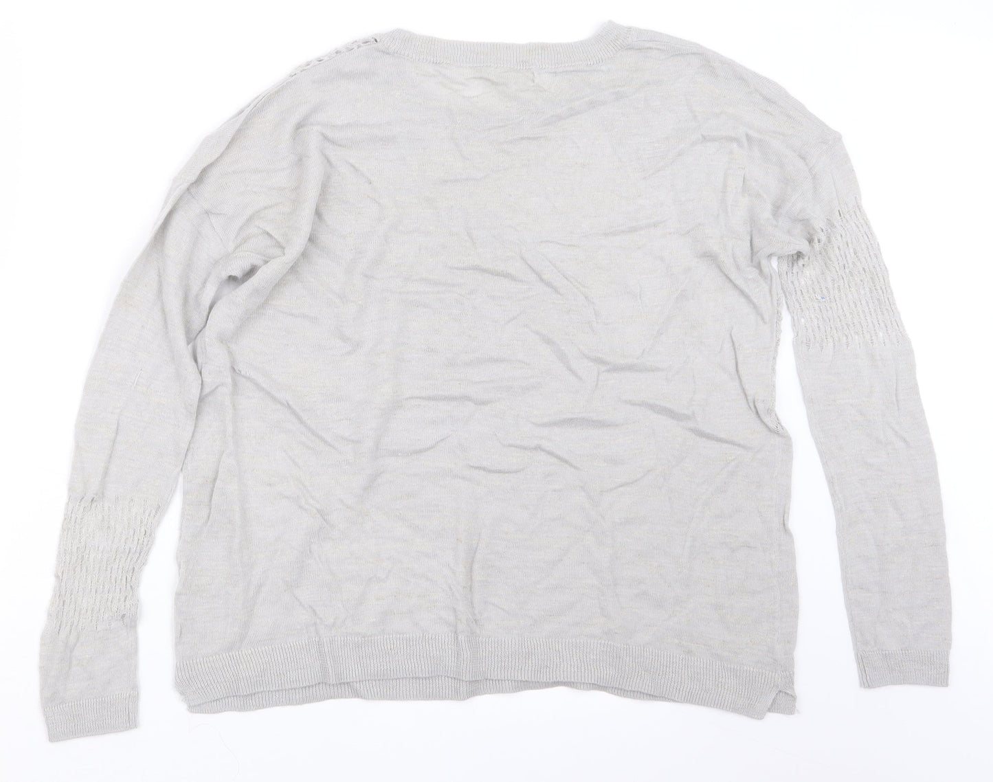 Womens UK Size 10 River Island Grey Pullover Jumper