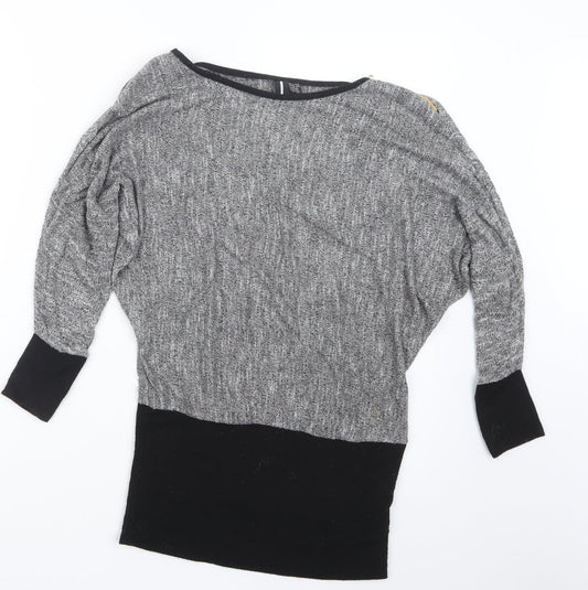 Womens UK Size 8 Izabel London Grey Pullover Jumper