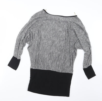 Womens UK Size 8 Izabel London Grey Pullover Jumper