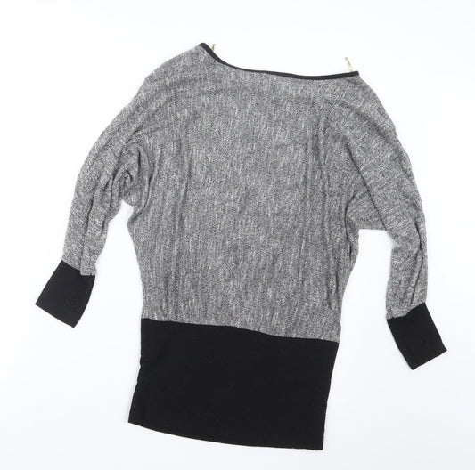 Womens UK Size 8 Izabel London Grey Pullover Jumper