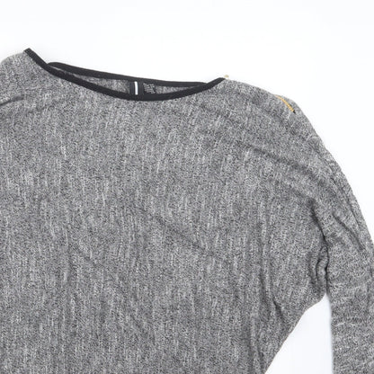 Womens UK Size 8 Izabel London Grey Pullover Jumper
