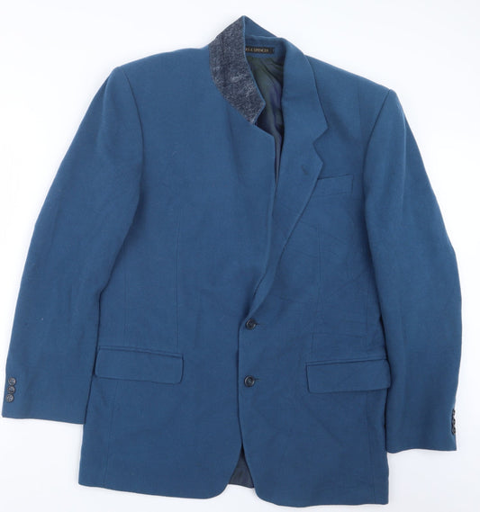 Mens UK Size 40 Marks and Spencer Regular Blue Suit Jacket