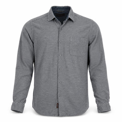Mens UK Size M Black Brown 1826 Grey  Button-Up Long Sleeve Casual Shirt
