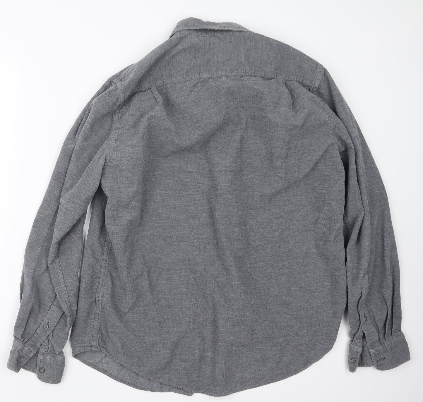 Mens UK Size M Black Brown 1826 Grey  Button-Up Long Sleeve Casual Shirt
