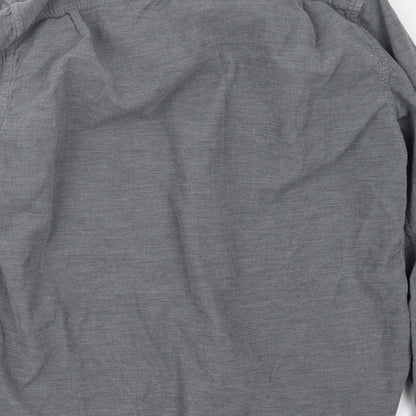 Mens UK Size M Black Brown 1826 Grey  Button-Up Long Sleeve Casual Shirt