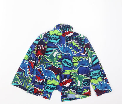 Peacocks Boys Green Geometric   Pyjama Top Size 3-4 Years