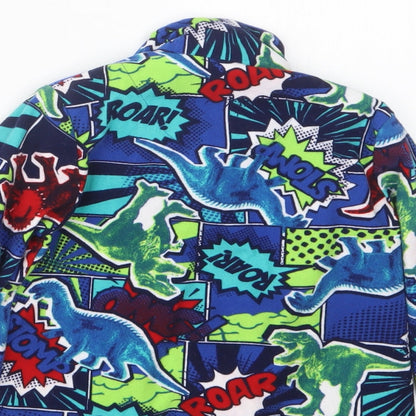 Peacocks Boys Green Geometric   Pyjama Top Size 3-4 Years