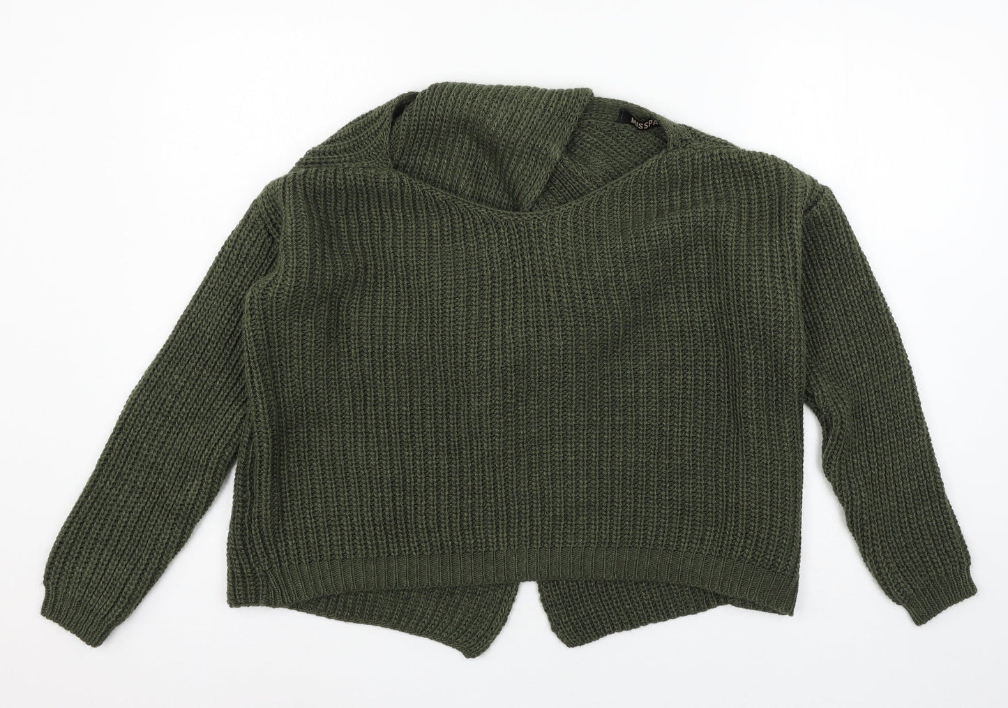 Womens UK Size S Misspap Green Pullover Jumper
