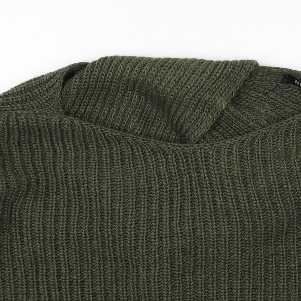 Womens UK Size S Misspap Green Pullover Jumper