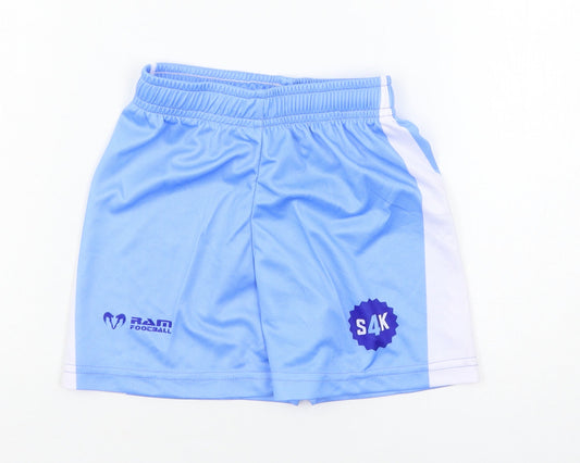 Ram Football Boys Blue  Jersey Sweat Shorts Size 3-4 Years