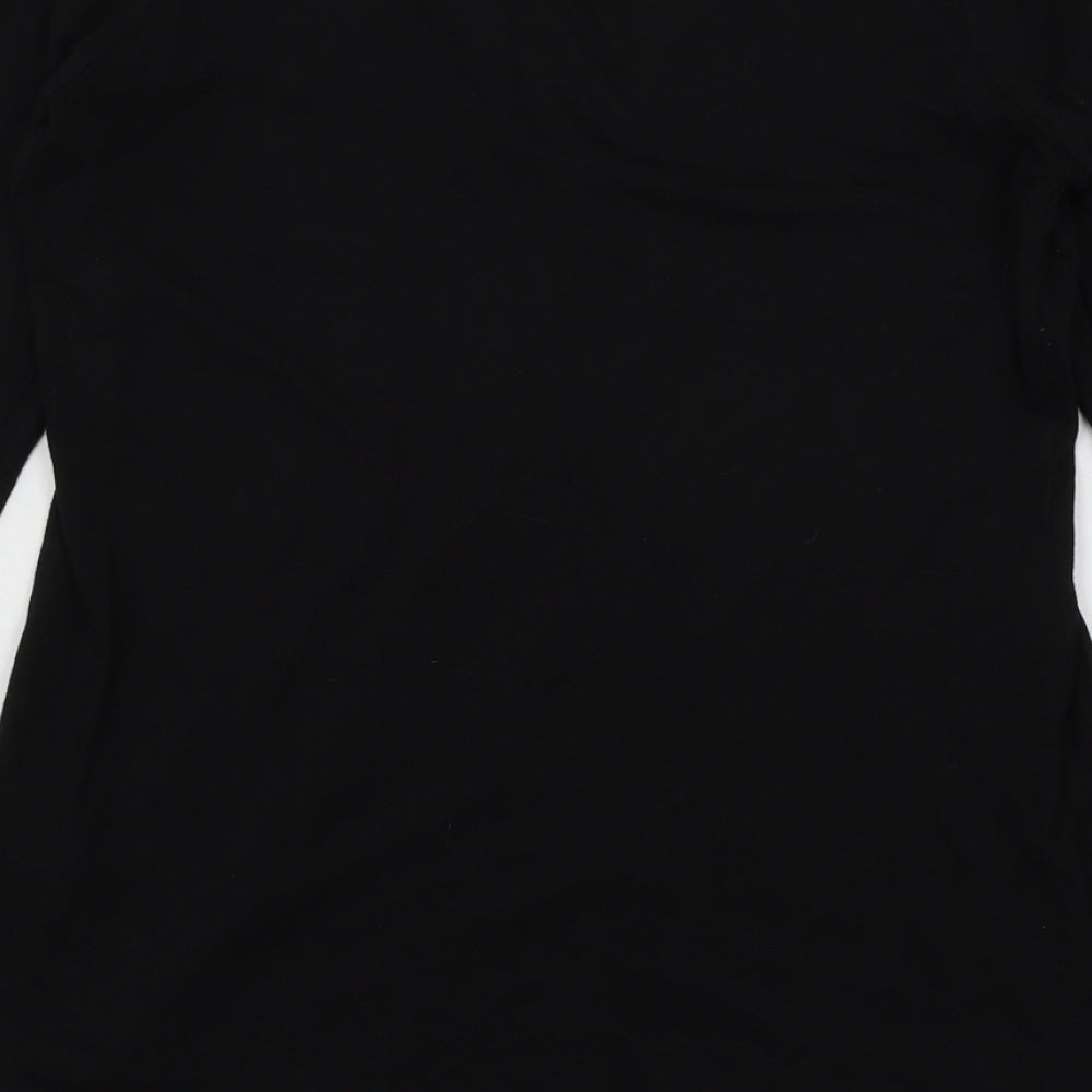 Womens UK Size 10 New Look Black Basic T-Shirt