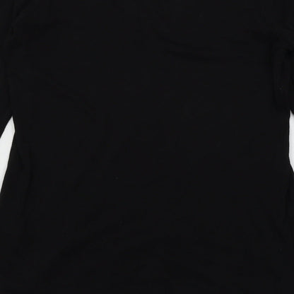 Womens UK Size 10 New Look Black Basic T-Shirt
