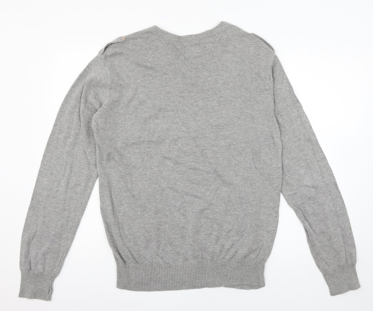 Swade Mens Grey  Knit Pullover Jumper Size L