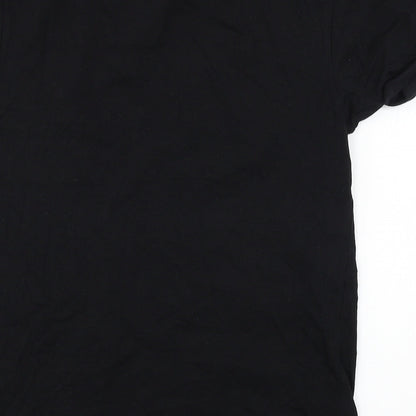 Topshop Mens Black  Jersey  T-Shirt Size L