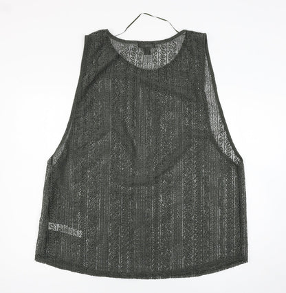 Womens UK Size L Atmosphere Green Basic Tank
