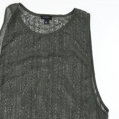 Womens UK Size L Atmosphere Green Basic Tank