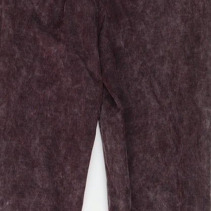 Denim & Co. Womens Purple  Denim Trousers  Size 14 L29 in