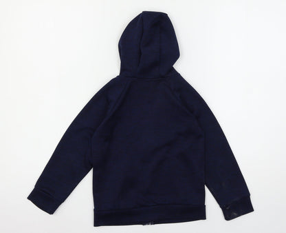 Urban Rascals Boys Blue  Jersey Full Zip Hoodie Size 5-6 Years