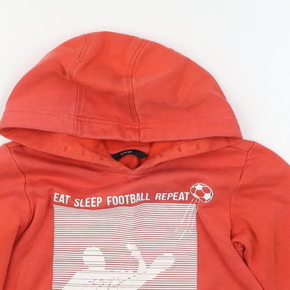 George Girls Red  Jersey Pullover Hoodie Size 5-6 Years  - Football