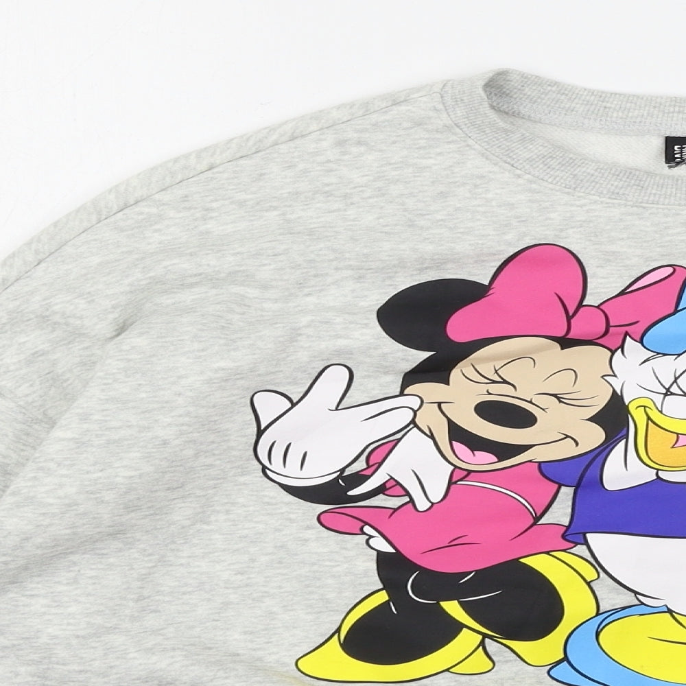 Womens UK Size XS Divided by H&M Grey Pullover Sweatshirt