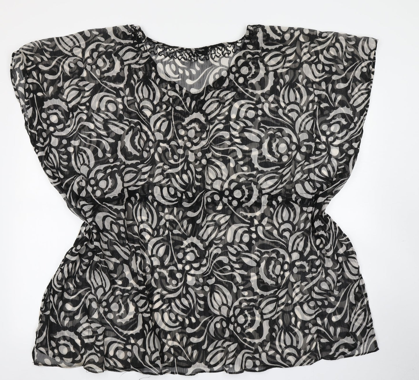 F&F Womens Black Paisley  Kaftan  Size S