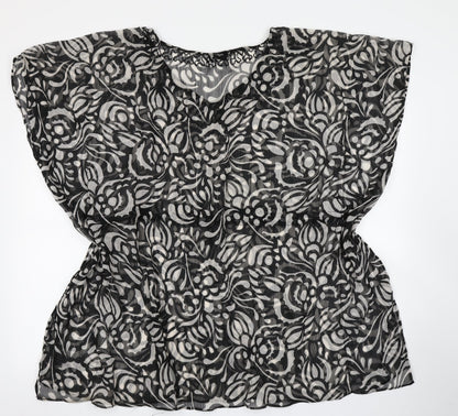 F&F Womens Black Paisley  Kaftan  Size S