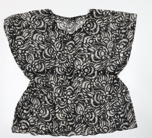 F&F Womens Black Paisley  Kaftan  Size S