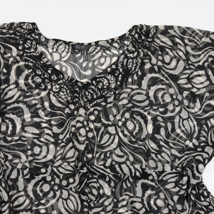 F&F Womens Black Paisley  Kaftan  Size S