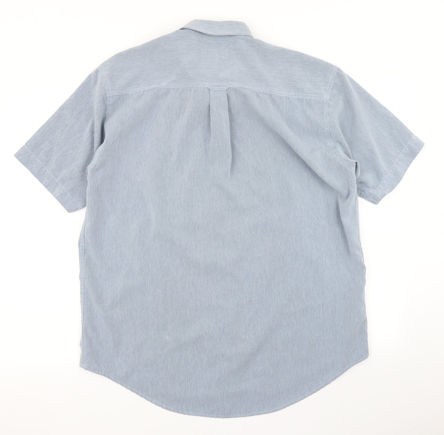 Mens UK Size M Petroleum Wear Blue  Button-Up Short Sleeve Casual Shirt