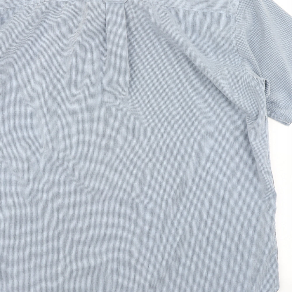 Mens UK Size M Petroleum Wear Blue  Button-Up Short Sleeve Casual Shirt