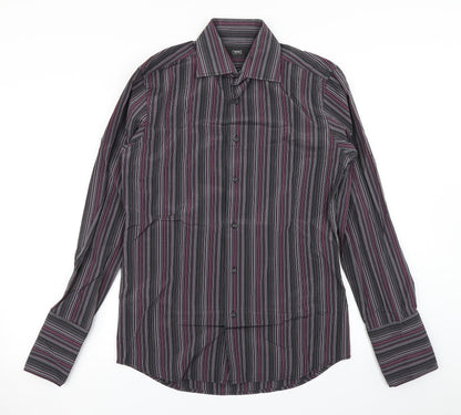 Mens UK Size 14.5 NEXT Blue  Button-Up Long Sleeve Casual Shirt