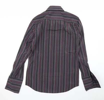 Mens UK Size 14.5 NEXT Blue  Button-Up Long Sleeve Casual Shirt