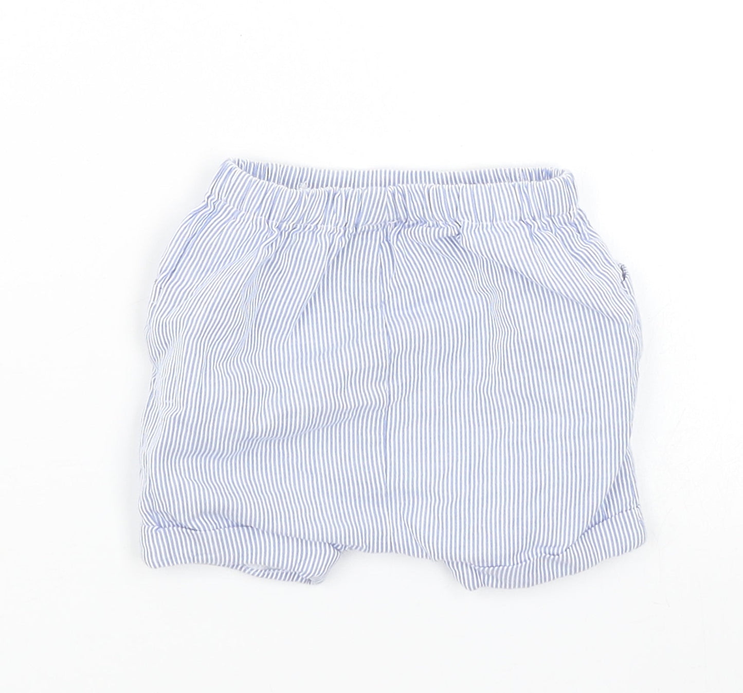 TU Boys Blue Striped  Cropped Trousers Size 0-3 Months