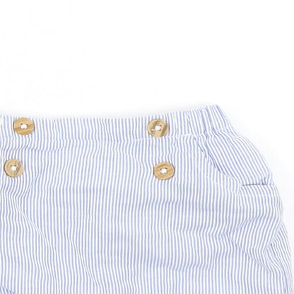 TU Boys Blue Striped  Cropped Trousers Size 0-3 Months