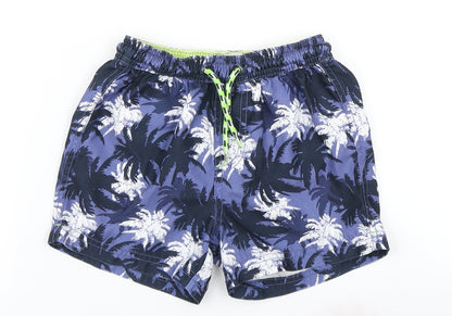 Matalan Boys Blue Floral  Sweat Shorts Size 5 Years