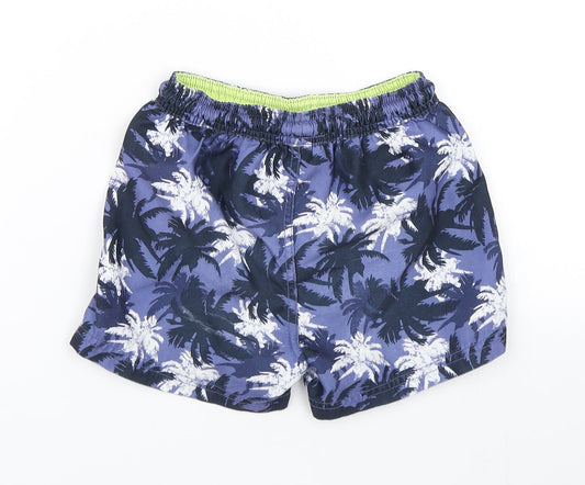 Matalan Boys Blue Floral  Sweat Shorts Size 5 Years