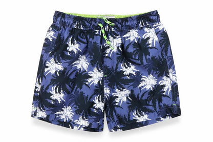 Front view of Matalan boys’ blue floral sweat shorts, size 6, years