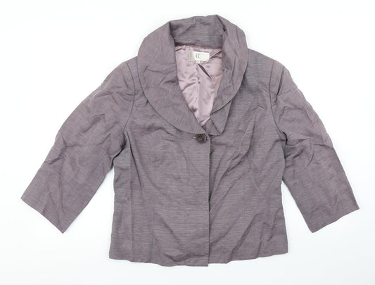 CC Womens Purple   Jacket Blazer Size 12