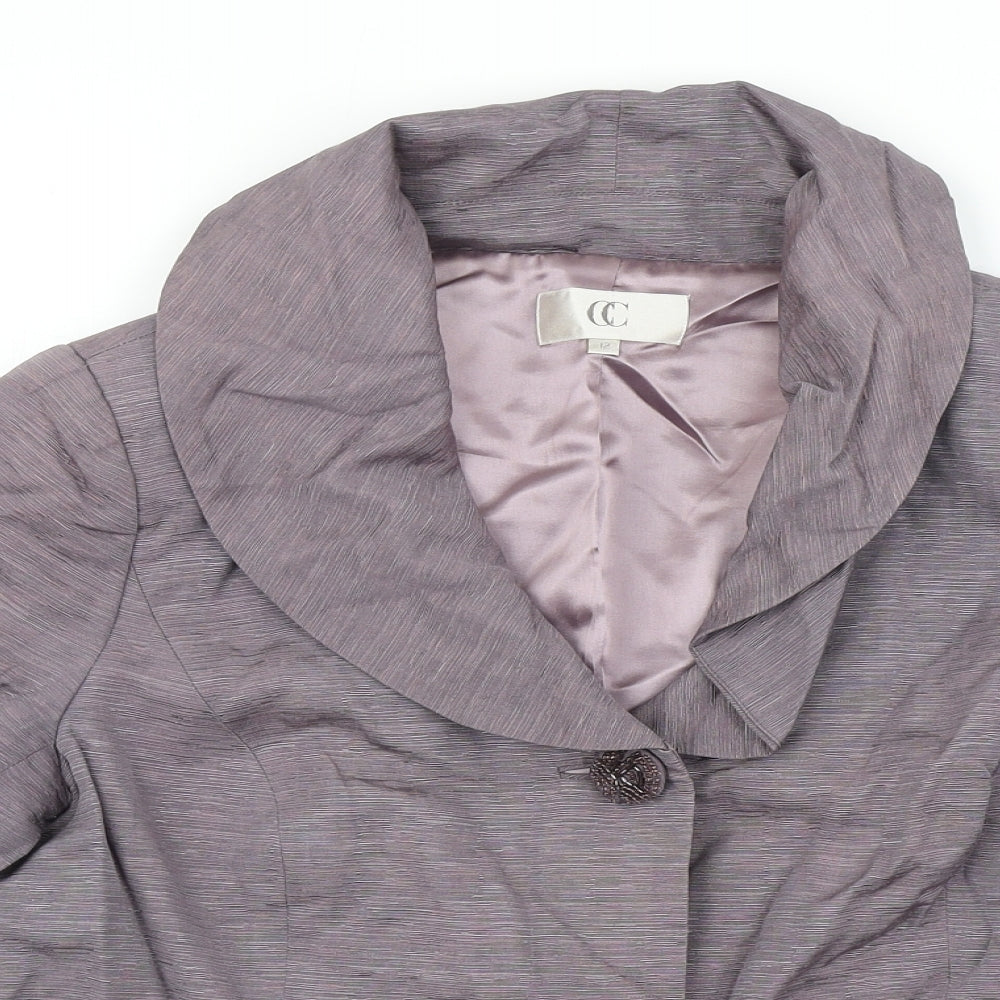 CC Womens Purple   Jacket Blazer Size 12