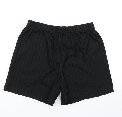 George Boys Black Striped  Sweat Shorts Size 9-10 Years