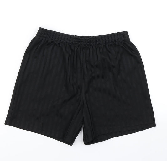 George Boys Black Striped  Sweat Shorts Size 9-10 Years