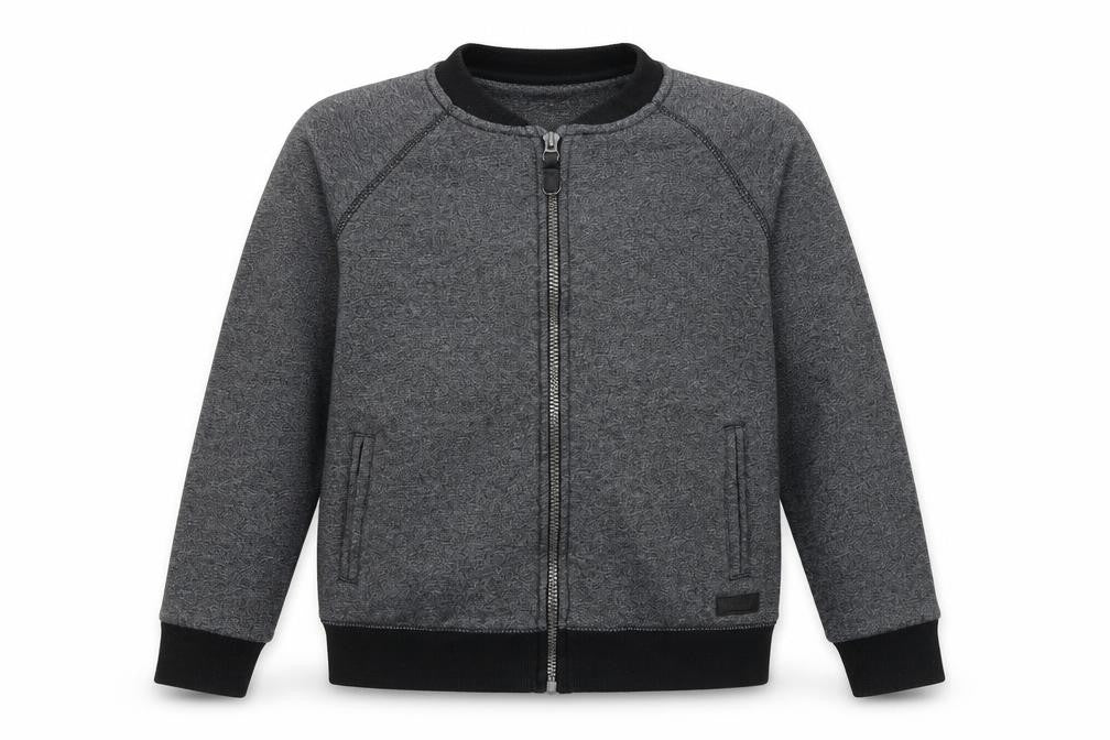 Front view of Rebel boys’ grey jacket, size 10-11, years