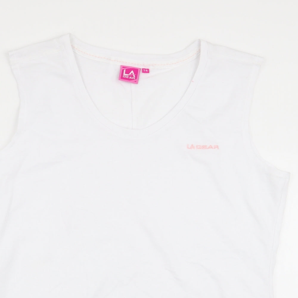 LA Gear Womens White   Basic Tank Size 14