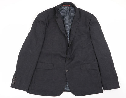 Mens UK Size 46 Burton menswear Regular Grey Suit Jacket