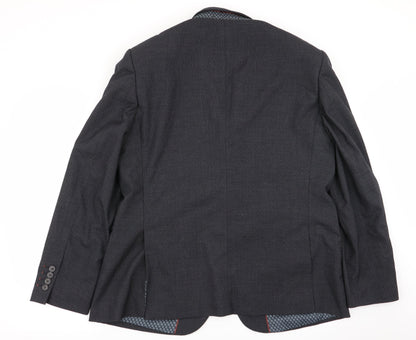 Mens UK Size 46 Burton menswear Regular Grey Suit Jacket