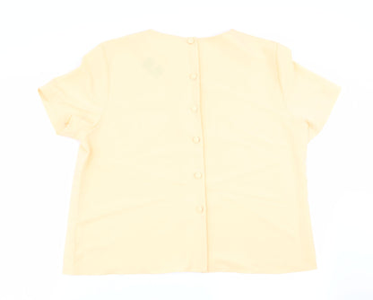 rocky creek Womens Yellow   Basic Blouse Size 16