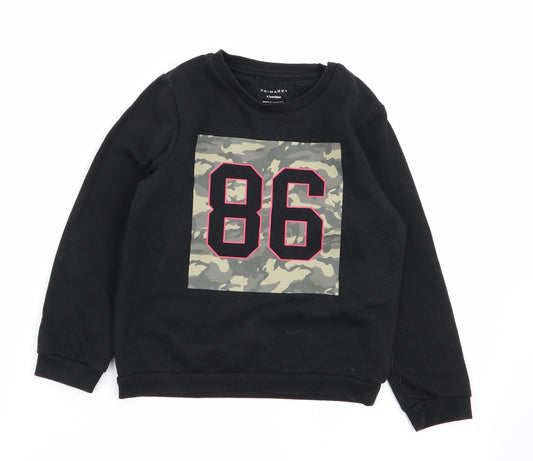 Primark Girls Black   Pullover Jumper Size 6-7 Years