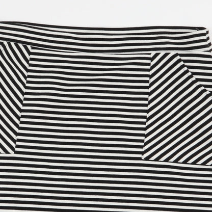 Papaya Womens Multicoloured Striped  Flare Skirt Size 12  - Stretch waistband