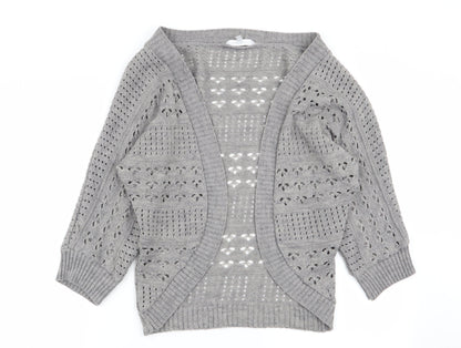 Womens UK Size 10 Red Herring Grey Cardigan Jumper