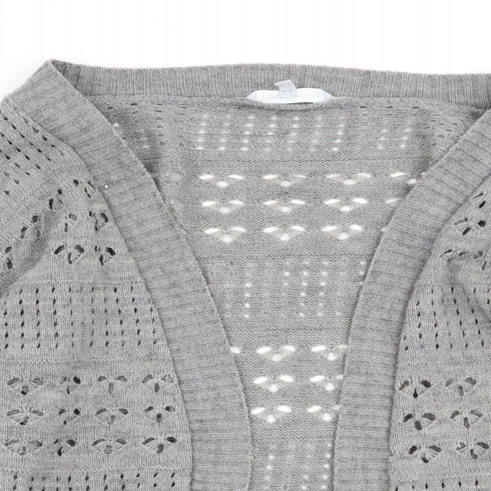 Womens UK Size 10 Red Herring Grey Cardigan Jumper